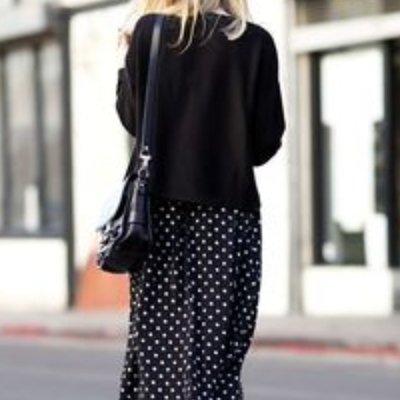 Michael Kors Dresses & Skirts - Michael Kors Black Cotton Polka Dot A-Line Skirt